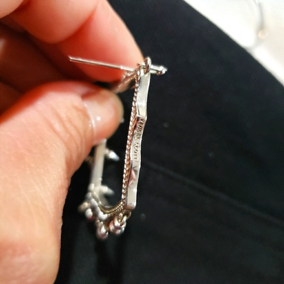 Kendra Scott Silver Lacy Fringe Drop Earrings - Picture 5 of 5